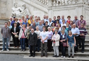 Die Pilgergruppe vor dem Rathaus in Rom. Fotos: Markus Bauer